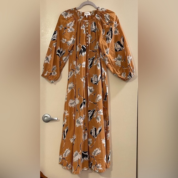 THE GREAT. NWOT Derby Midi Dress in Amber Antique Floral - Picture 4 of 9